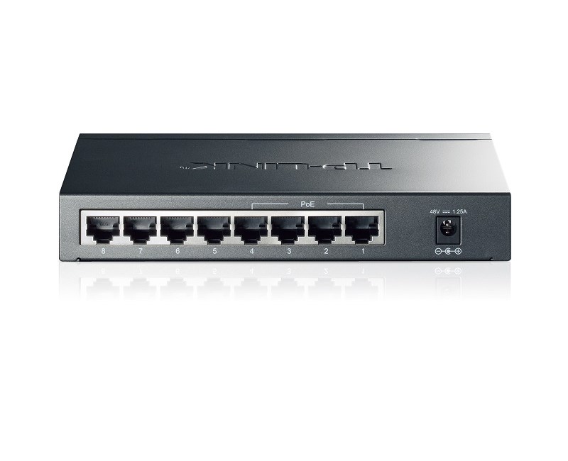 Tp-Link 8Port Gigabit 4xPoE 55W (TL-SG1008P) - Resim 2