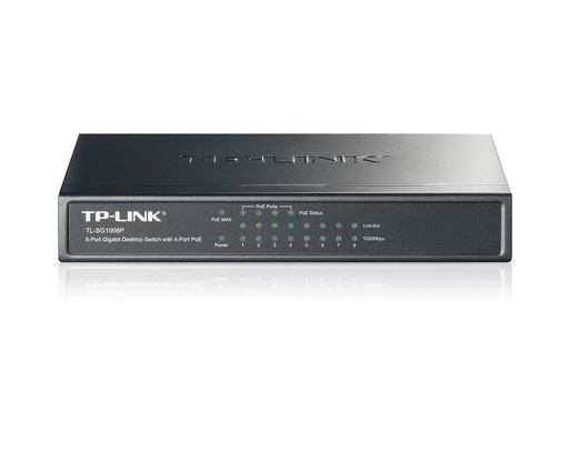 [TL-SG1008P] Tp-Link 8Port Gigabit 4xPoE 55W (TL-SG1008P)