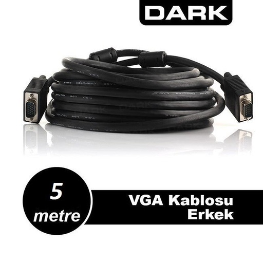 [DK-CB-VGAL500] Dark VGA Kablo (Projeksiyon - Monitör) (5m)