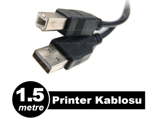 [DK-CB-USB2PRNL150] Dark Yazıcı Kablosu USB 2.0 (1.5m)