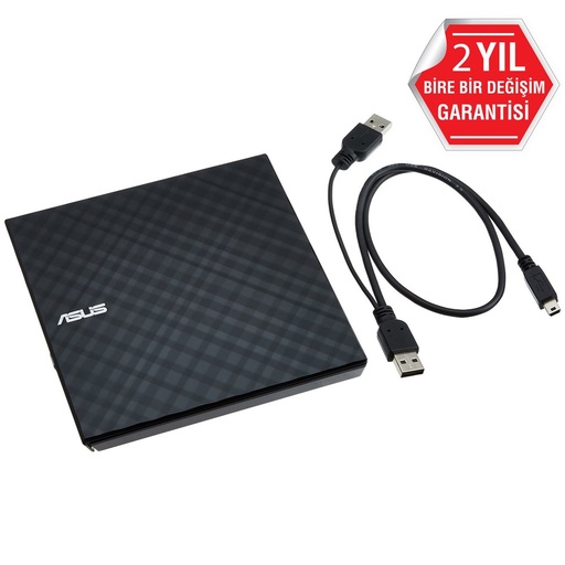 [90-DQ0435-UA221KZ] Asus Lite 8X SDRW-08D2S-U Siyah Usb2.0 Harici